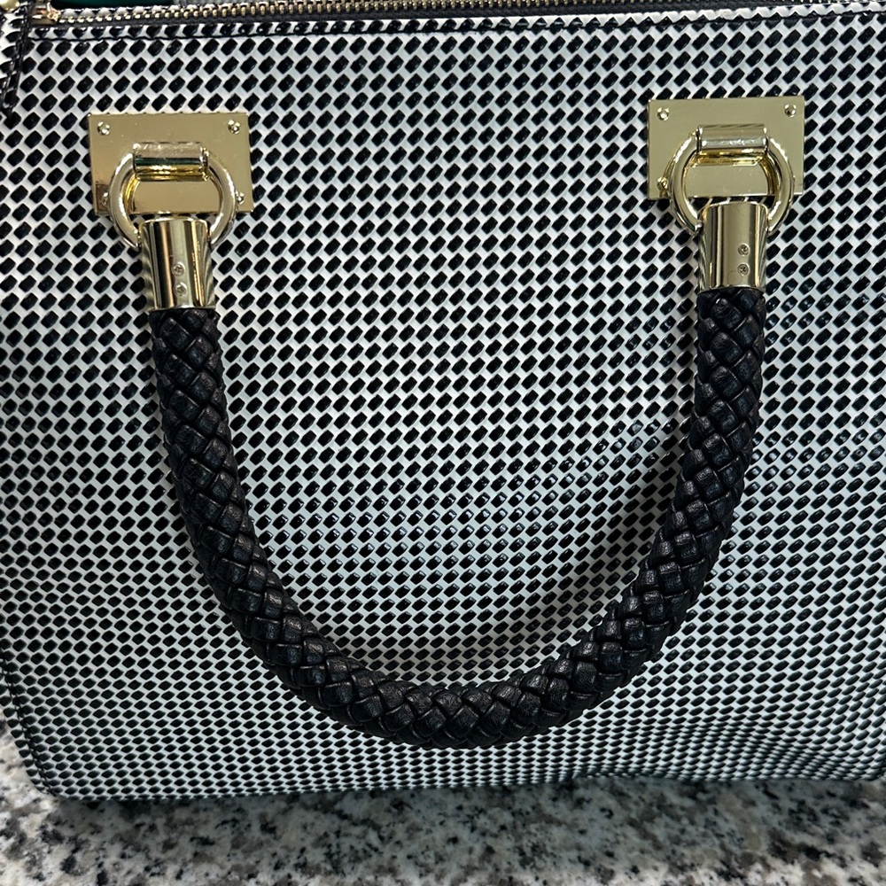 Gianni Bina Black and White Handbag